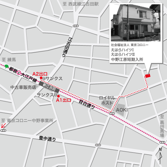 えはらハイツ　地図